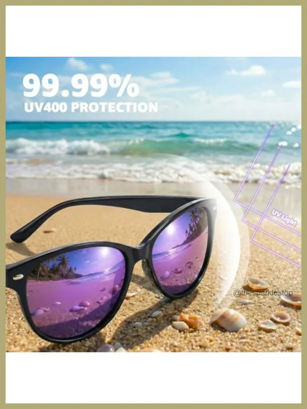 Polarized Sunglasses for Women UV400 Protection Oversized Square Shades 2 Pack